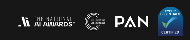 National AI Awards, Cyber Awards, PAN and Cyber Essentials Logos