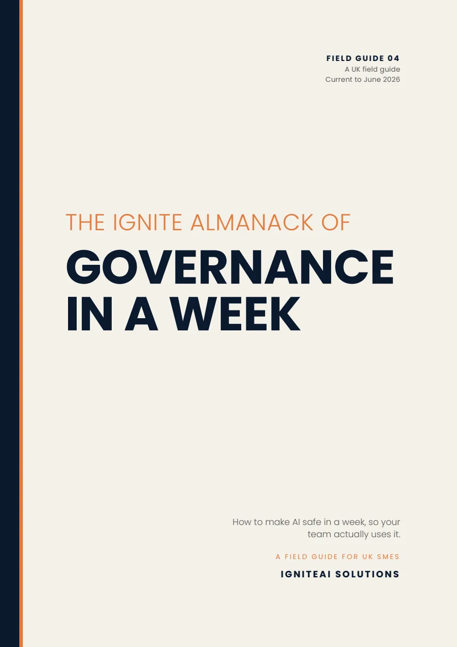 Cover of The Ignite Almanack Field Guide 04, Governance in a Week