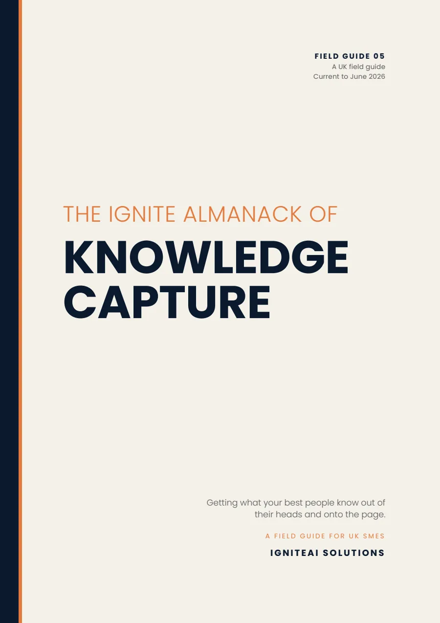 Cover of The Ignite Almanack Field Guide 05, Knowledge Capture