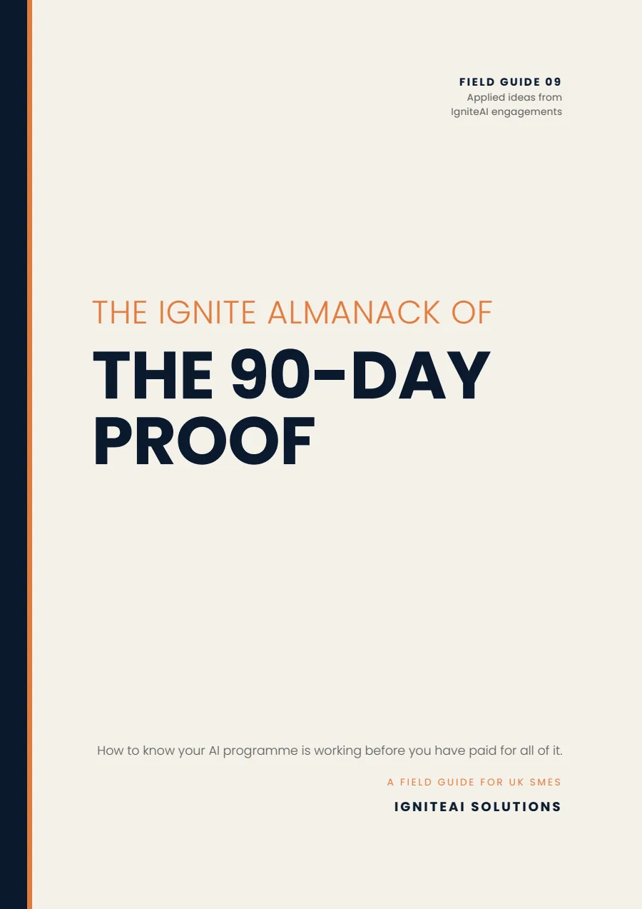 Cover of The Ignite Almanack Field Guide 09, The 90-Day Proof